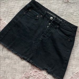 SOLD American Eagle Black Denim High Waisted Mini